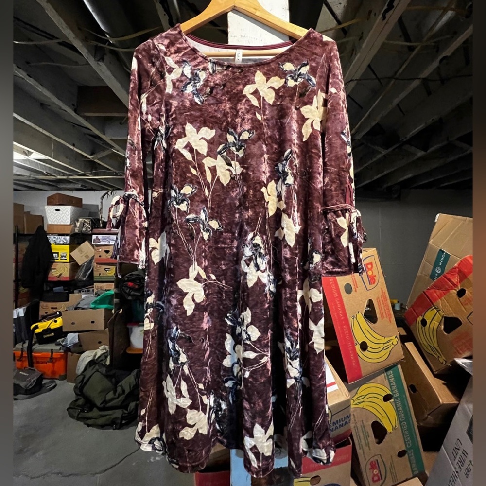 Velvet Flower Dress - Picture 6 of 6